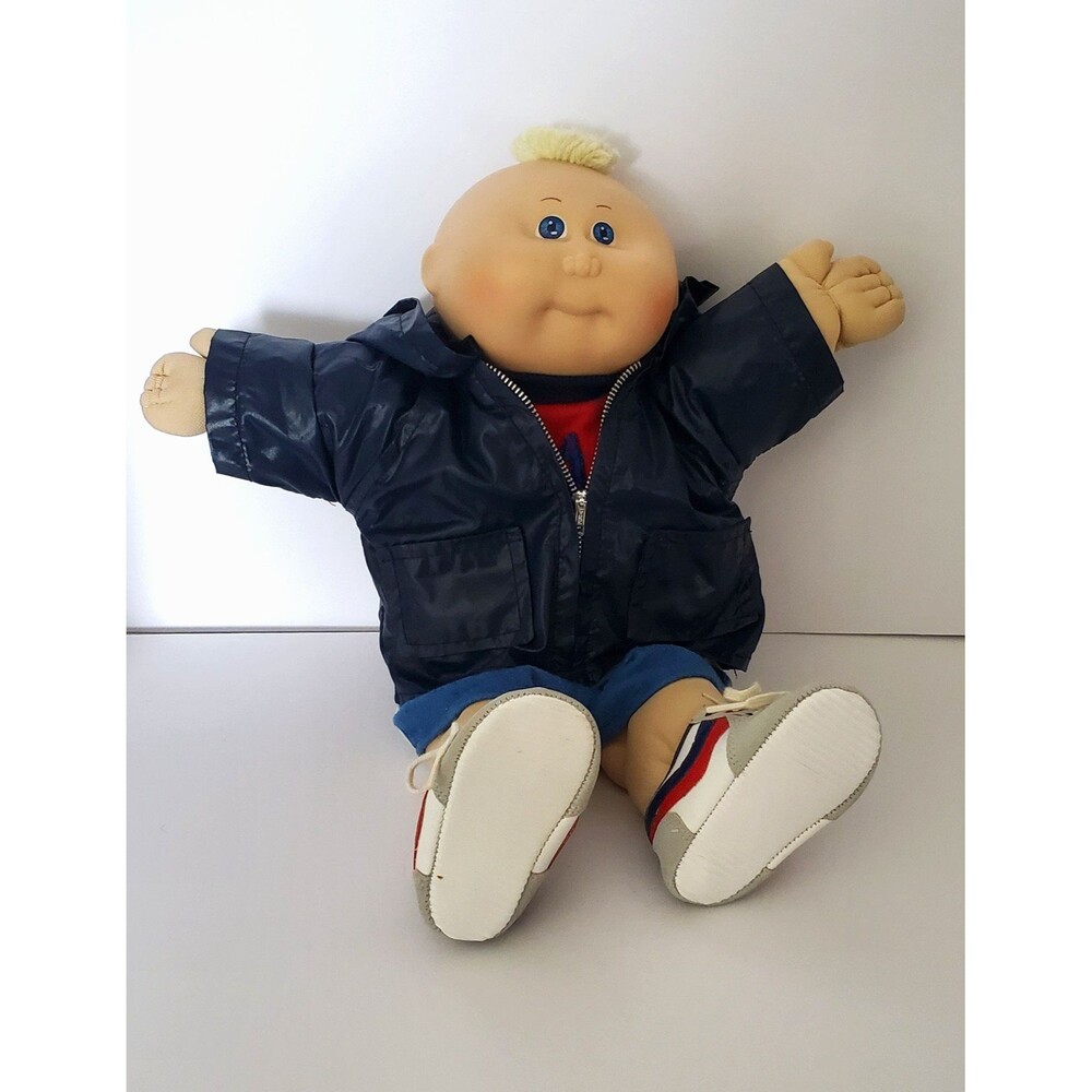 Vintage Cabbage Patch Kids 1985 Preemie Play Doll Lemon Tuft Outfit Jacket Shoes